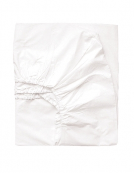 FITTED SHEET WHITE SATEEN 380TC 40cm 