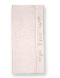 PERSONALIZED FIRST NAME BATH TOWEL / GOLD