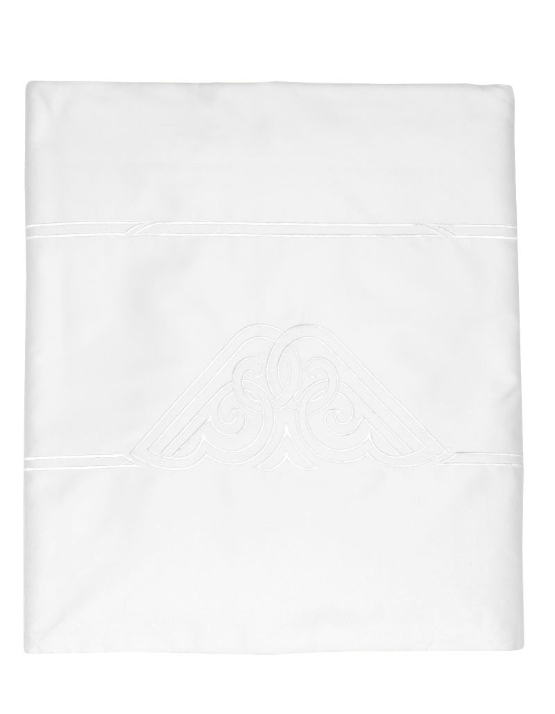 Drap plat ART DECO / BLANC