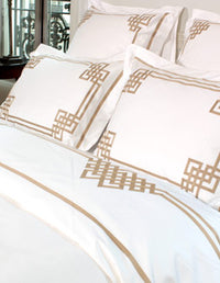 Drap plat satin de coton blanc - Marque Drap plat satin de coton blanc - Marque