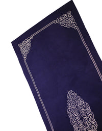 Chemin de lit BLUE NIGHT broderie argent