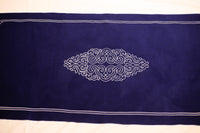 Chemin de lit BLUE NIGHT broderie argent