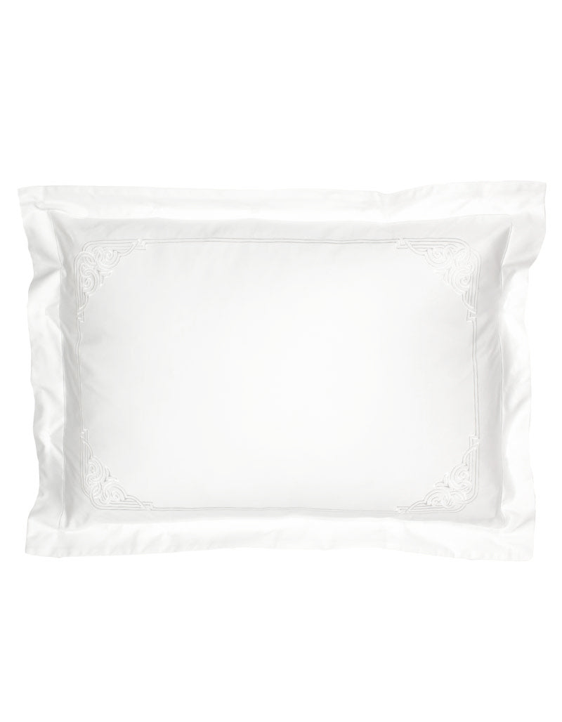 Taie d'oreiller rectangulaire ART DECO / BLANC